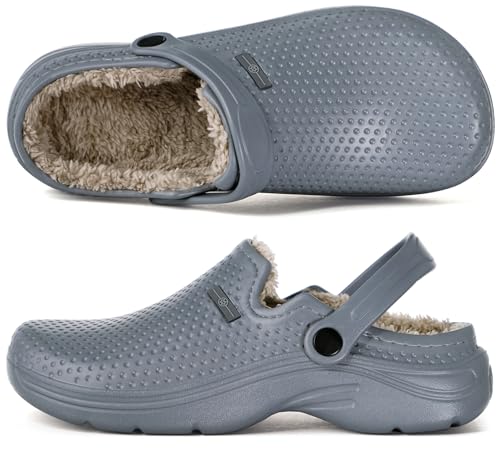 ZUSERIS Winter Sandals/Clogs for Men and Women, Waterproof, Warm Slippers, Room Shoes, Indoor and Outdoor Wear, Balcony Sandals, 2-Way, Lightweight, F