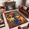 Pug Theme Crystal Velvet Floor Rug Personalized Custom Name Text Warm Carpet Home Decoration