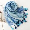 Fashion Designer Women Scarf Shawl Cotton Linen Feeling Tassel Pashmina Muslim Hijab Wrap Lady Viscose Scarves Foulard