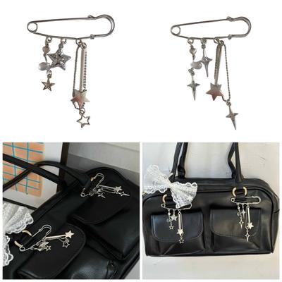Lovely Pin Star Chain Keychain Pendant Bag Phone Pendant Women Backpack Handbag Charm Lovely Hangings Decoration