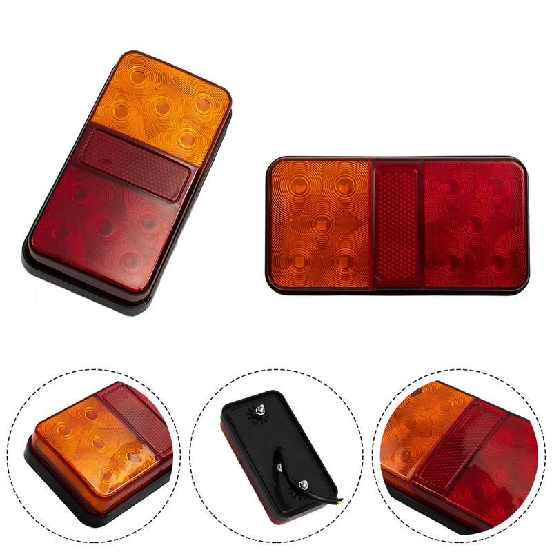 Hot Sale High Quality Tail Lights 146 X 79 X 27mm 10 LED Shockproof 146 x 79 x 27mm 2pcs Black Camper Kit LED Truck