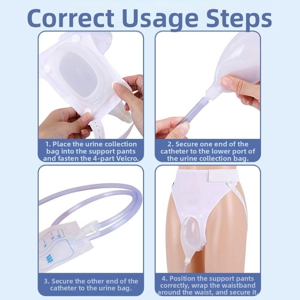 Wielorazowy Urinal Uchwyt na Mocz Silikonowy Worek do Drenażu Moczowego Noszony Urinal Kemping