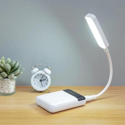 Luz LED de Lectura de Libros con Enchufe USB Mini Portátil Plegable Luz Nocturna Lámpara de Lectura Flexible para Protección Ocular para Banco de Energía
