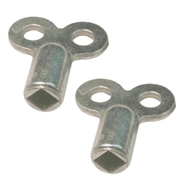 2pcs Radiator Exhaust Valve Key Square 5×5mm Radiator Accessories Zinc Alloy Material Socket For Standard Heating Valves
