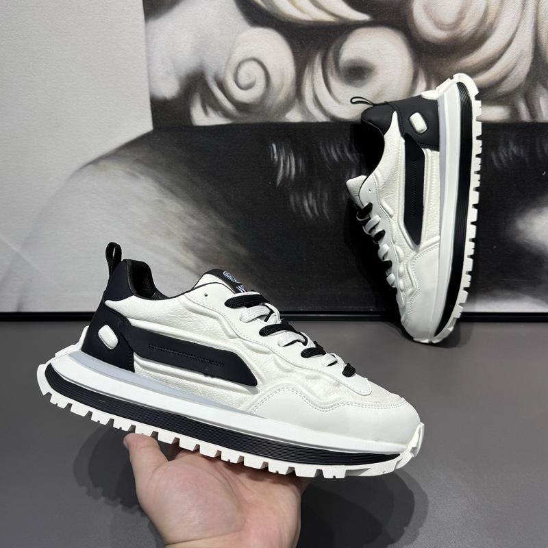 Autumn and Winter Breathable Casual Sports Shoes Non-slip Soft Sole White Shoes for Men Dad Shoes