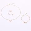 Contemporary Butterfly Necklace Bracelet Ring Earrings Jewelry Set Craftsmanship for Allergy Free Wear and Lasting Shine