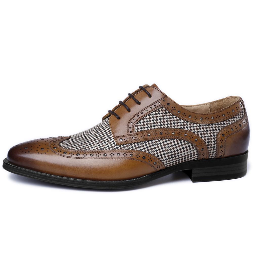 New Oxford Business Men Shoes Leather Soft Casual Shoes Breathable Men's Loafers Flats Shoes Retro Denim Leather Shoes