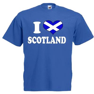 Camiseta para Adultos Hombres Corazón Escocia