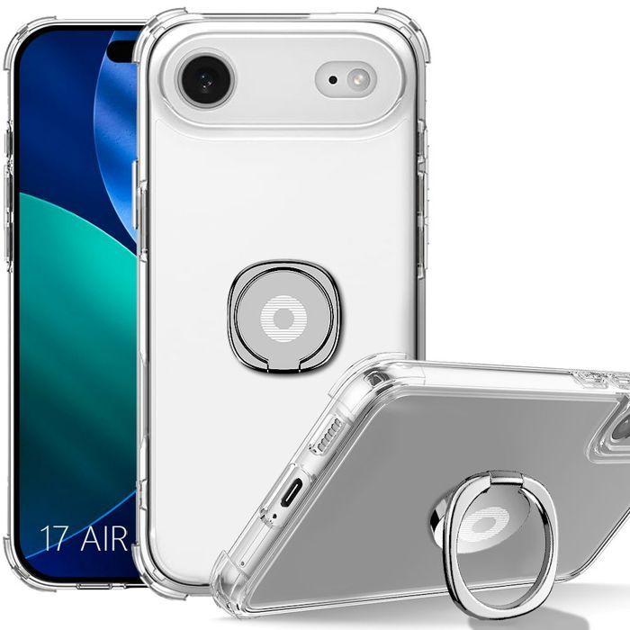 Coque de protection - BOOLING - iPhone Air - Silicone Transparent - Antichoc - Support intégré