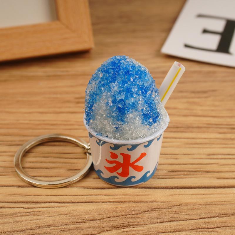Simulation Food Keychain Summer Smoothie Cup Keychain Snack Food Keychain For Men Women Car Bag Pendant Model Doll Decor Gift