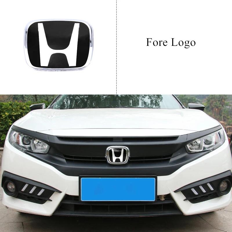 Car Logo Badge Front Grille Trunk Steering Wheel Decoration Accessories For Honda Fit GK5 HRV Vezel Accord Civic Cars Emblem aju256