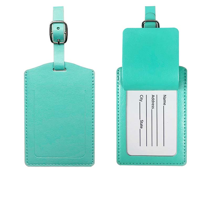 Portable Wedding Favor PU Leather Suitcase Travel Luggage Name Label Tag Baggage Bag Tag