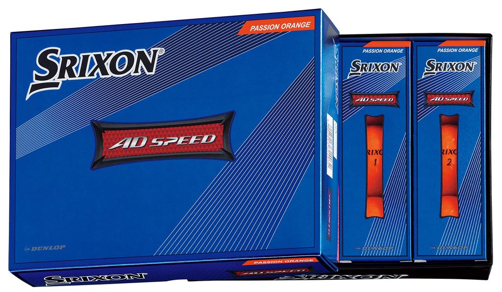 DUNLOP SRIXON AD SPEED Golf 2022 1 Dozen Passion Orange Balls, Model, (12 Balls),