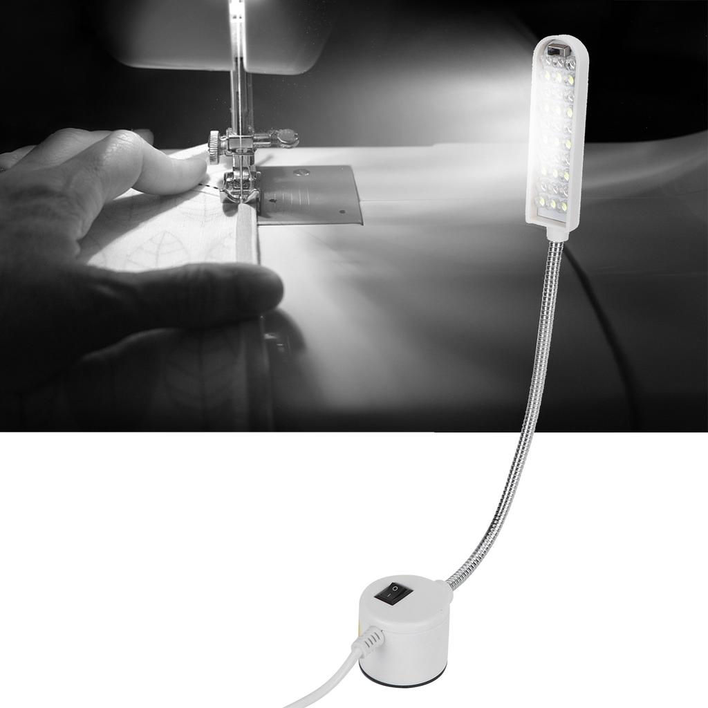 30LED Nähmaschine Licht Arbeits Schwanenhals Lampe mit Magnetfuß AC