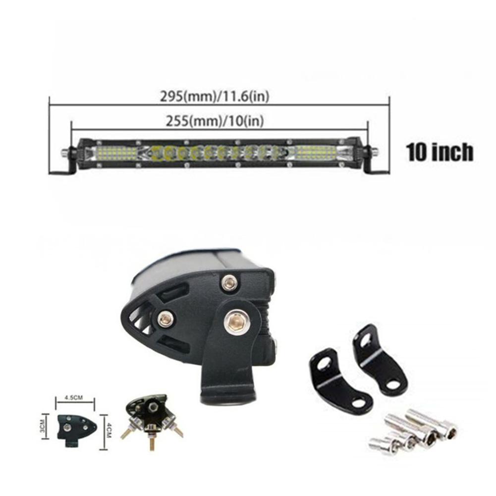 LED Light Bar Amber 10 Inch 13500LM Output IP68 Waterproof All Aluminum Housing for Off-Road Trucks SUVs ATVs UTVs and Boats