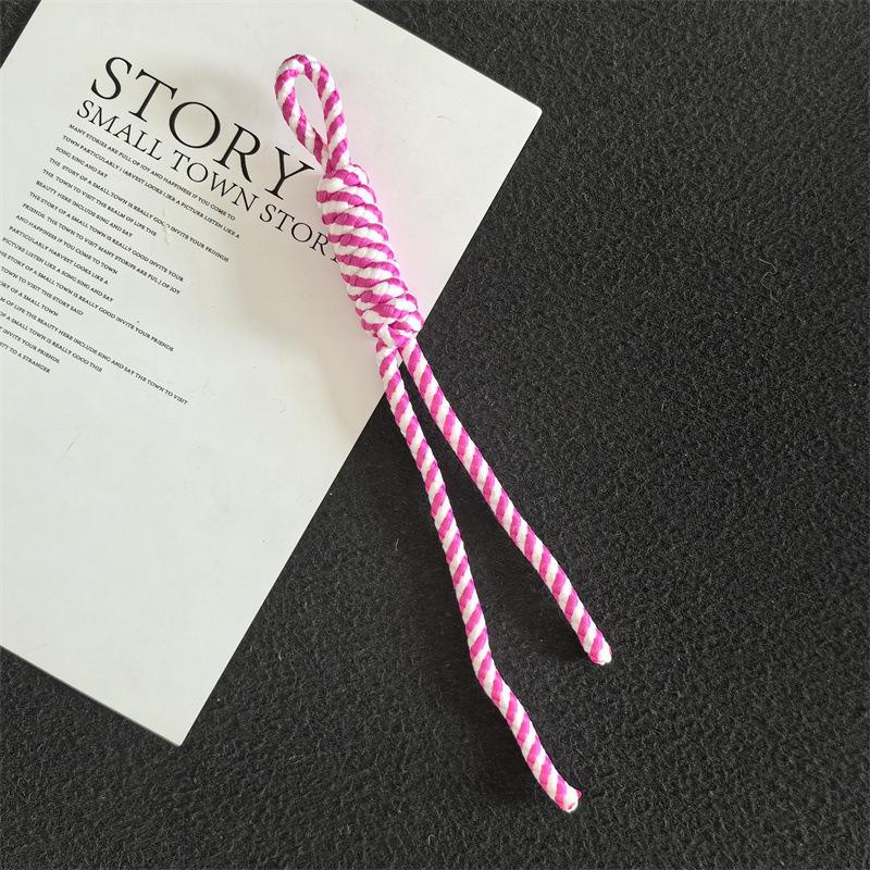 Colorful Trendy Miu Style Polyester/Nylon Braided Rope Pendant with Knotting for Bags