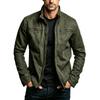 Men's Vintage Zip-Up Jacket Winter Color Casual Outerwear