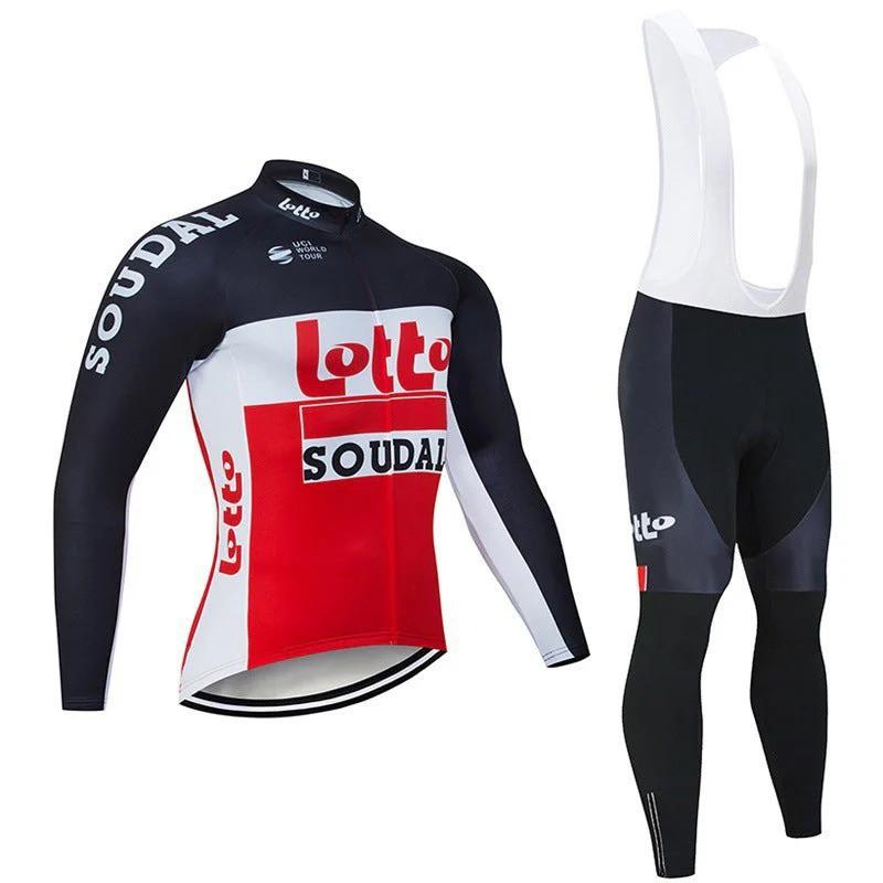 Unisex Long Sleeve Fleece-Lined Cycling Jersey Mountain Road Bikes Wear
