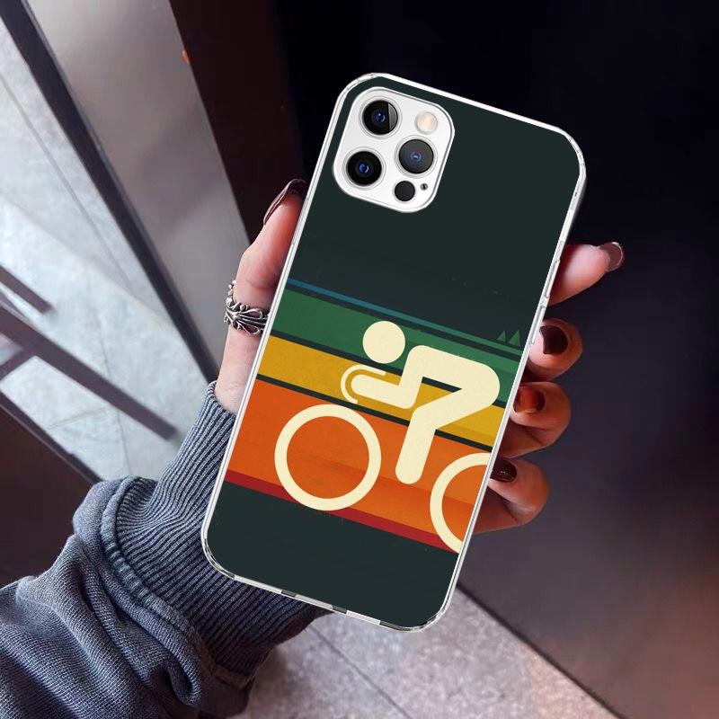 Bicycle Bike Sport Phone Case For iPhone 17 Air 16 15 Pro Max 14 Plus 13 Mini 12 11 Cover 7 8 SE Silicone Shell Print Fundas 17