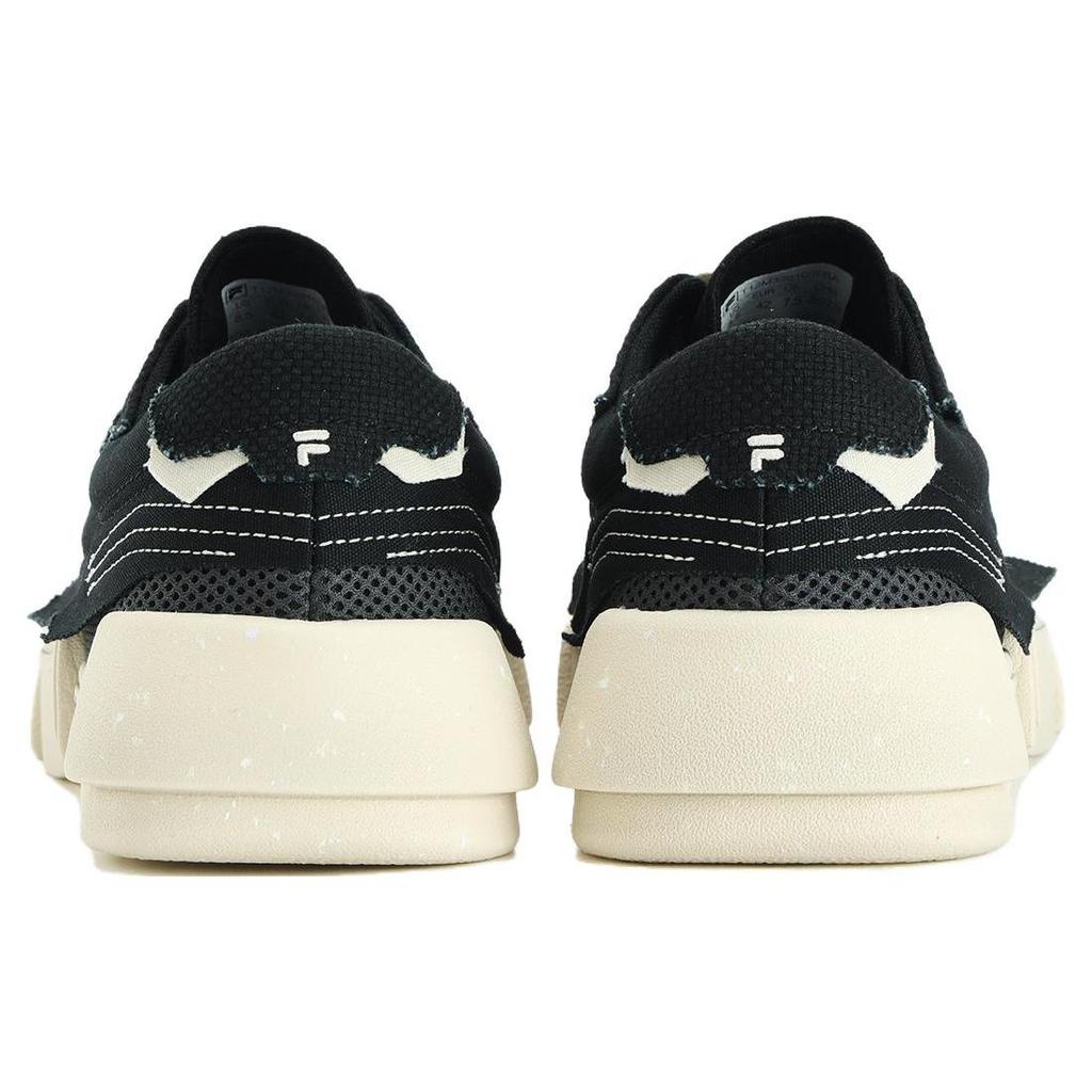 FILA POP Abrasion Resistant Low top Canvas Shoes Men's Black White T12M332103FBA
