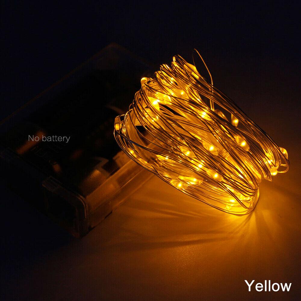 1m - 10m LED String Light 9 Colors Fairy Lights 10-100LEDs Copper Wire Battery Powered for Wedding Xmas Party Decor Holiday Lamp