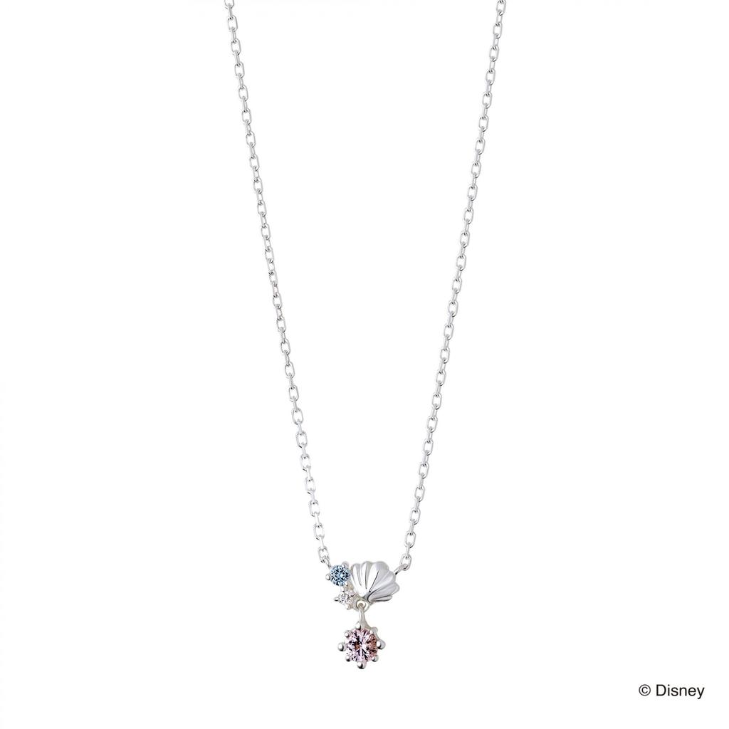 THE KISS Disney Princess Box with Message Ariel Diamond Necklace 40cm [The Kiss] DI-SN521DM [Disney Collection] [Original Card] Women's