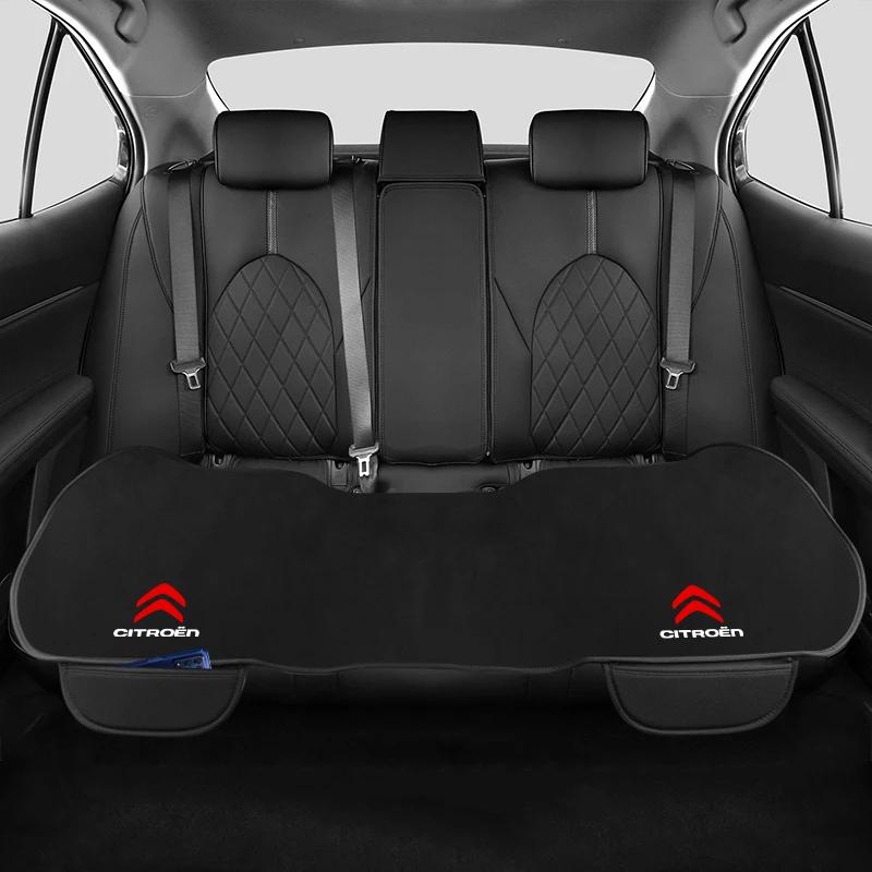 Car Seat Cover Front Rear Flocking Cloth Fabric Cushion Seat Head Neck Rest Cushion Headrest For Citroen C6 DS C3 C4L C-ELYSEE