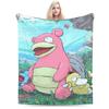 Pokemon Slowpoke Soft Blankets  Children Plush Throw Blanket Novelty Bedroom Flannel Bedspread Sofa Bed Cover