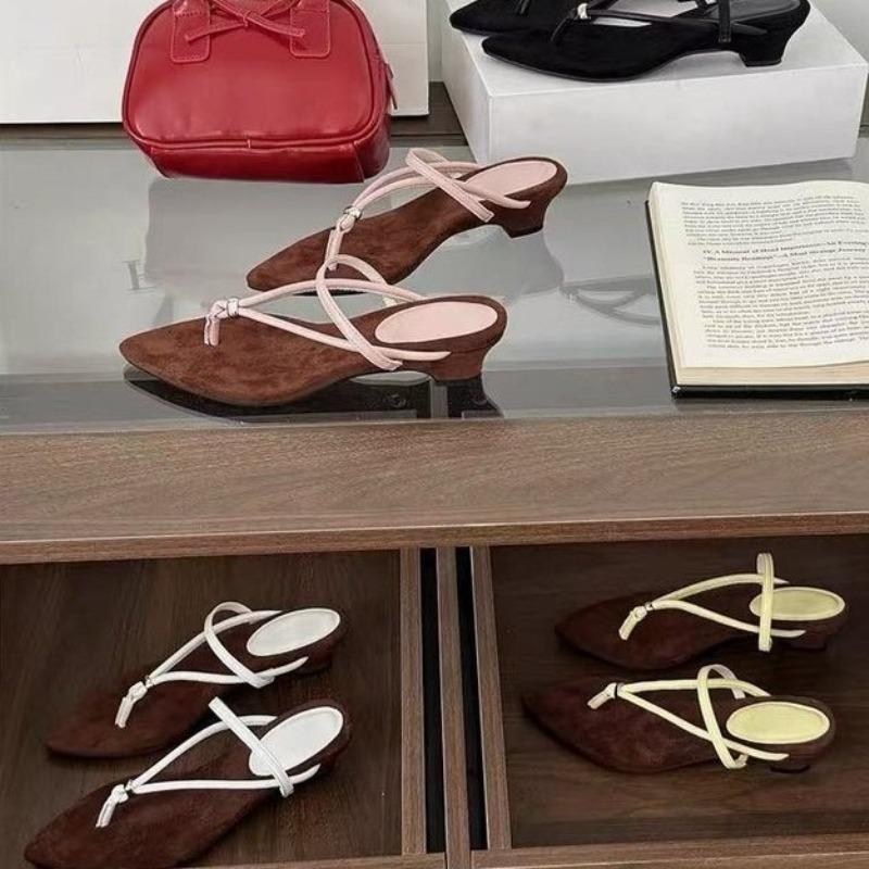 Pointed Toe Women Sandals Casual Flats Shoes Fashion Clip Toe Shoes Woman Walking Cozy Sandals 2025 Summer Dress Zapatos Female