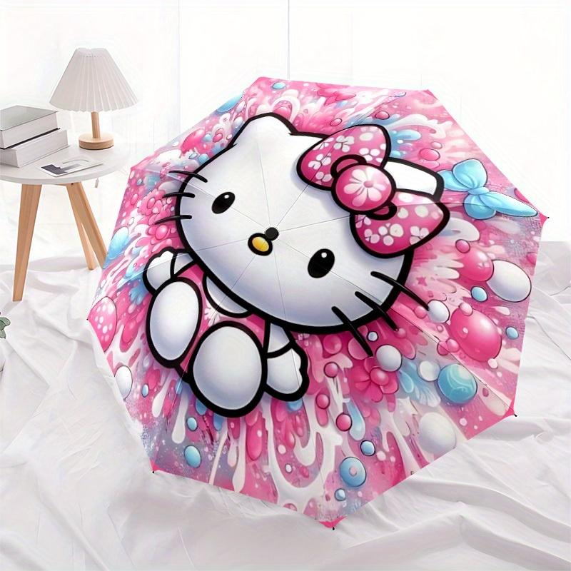 1pc Hello Kitty Automatic Opening/closing Umbrella, Windproof, Foldable Sunshade, Perfect Gift for Friends, Durable Handle Yy250815133