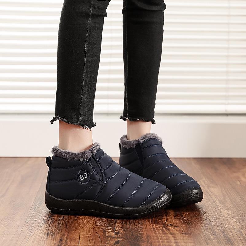 Winter Plus Velvet Cross-Border Cotton Snow Boots - Women's and Men's Warm Low-Top Shoes