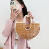 Internet Celebrity Summer Woven Bag 2025 Mori Girls Fashion Hollow Large Capacity Pearl Small Fragrant Wind Handbag Tide
