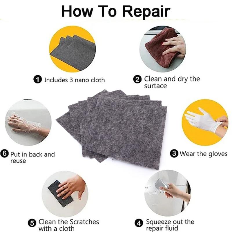 30/1pcs Magic Nano Sparkle Cloth Car Scratch Remover Superfície Facilmente Reparar Panos Auto Cuidados Arranhões Limpador Ferramentas de Remoção de Poeira