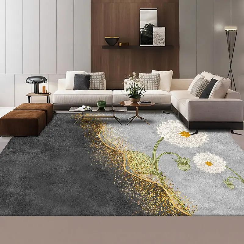 Light Luxury Geometric Carpet Home Lounge Large Area Rug Living Room Decoration Carpets Soft Bedroom Rugs Thick Entrance Doormat