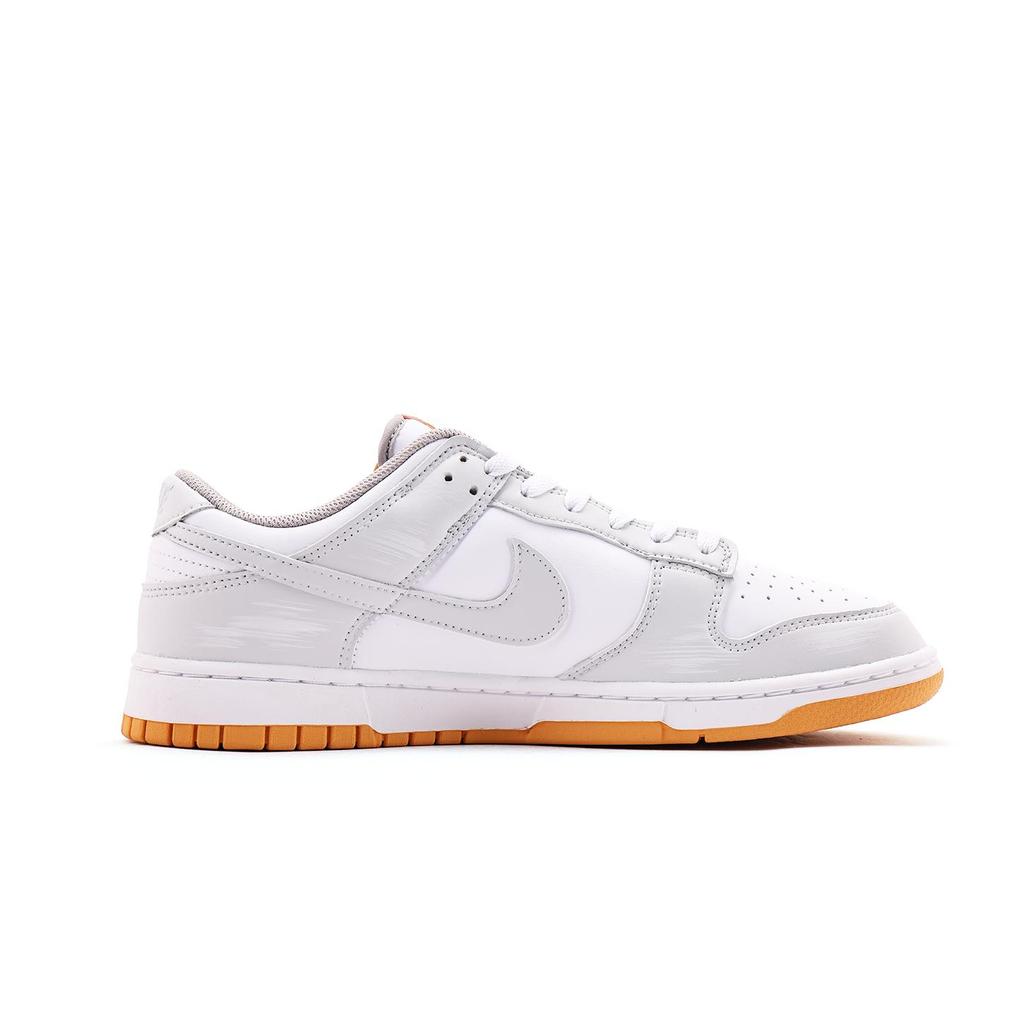 Nike Dunk Leather Abrasion Resistant, Lightweight, And Breathable Low top Skateboard Shoes Unisex Gray White HF5441-110(Team59-)