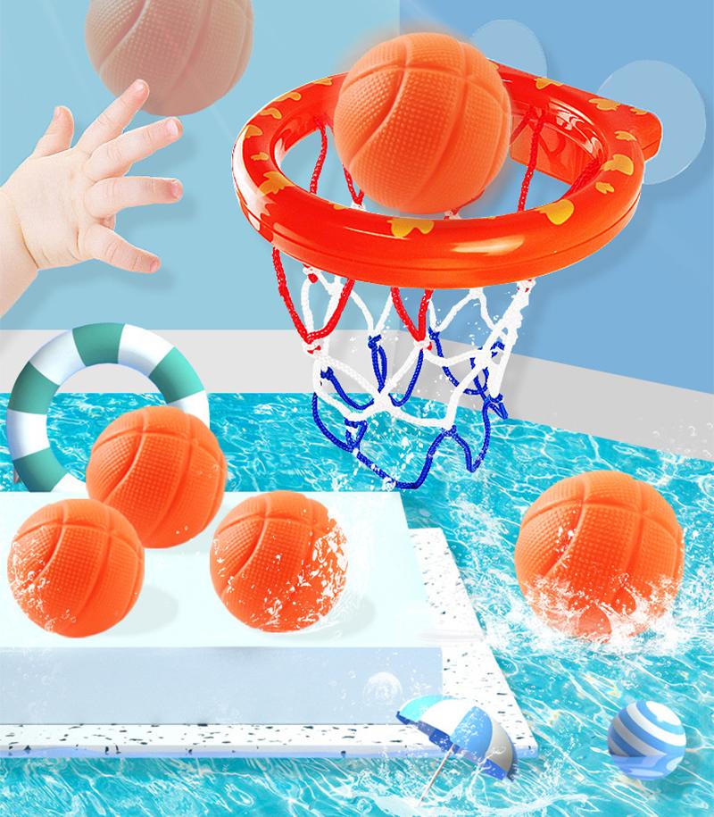 Zabawka do kąpieli dla niemowląt Mini kosz do koszykówki do rzucania Zabawki do wanny do gry w koszykówkę do rzucania Gra wodna Zestaw z 3 piłkami dla dzieci