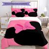 3pcs Minnie Bedding Set Duvet Cover Closure Includes 1 Duvet Cover & 2 Pillowcases, Soft and Comfortable for All Seasons.