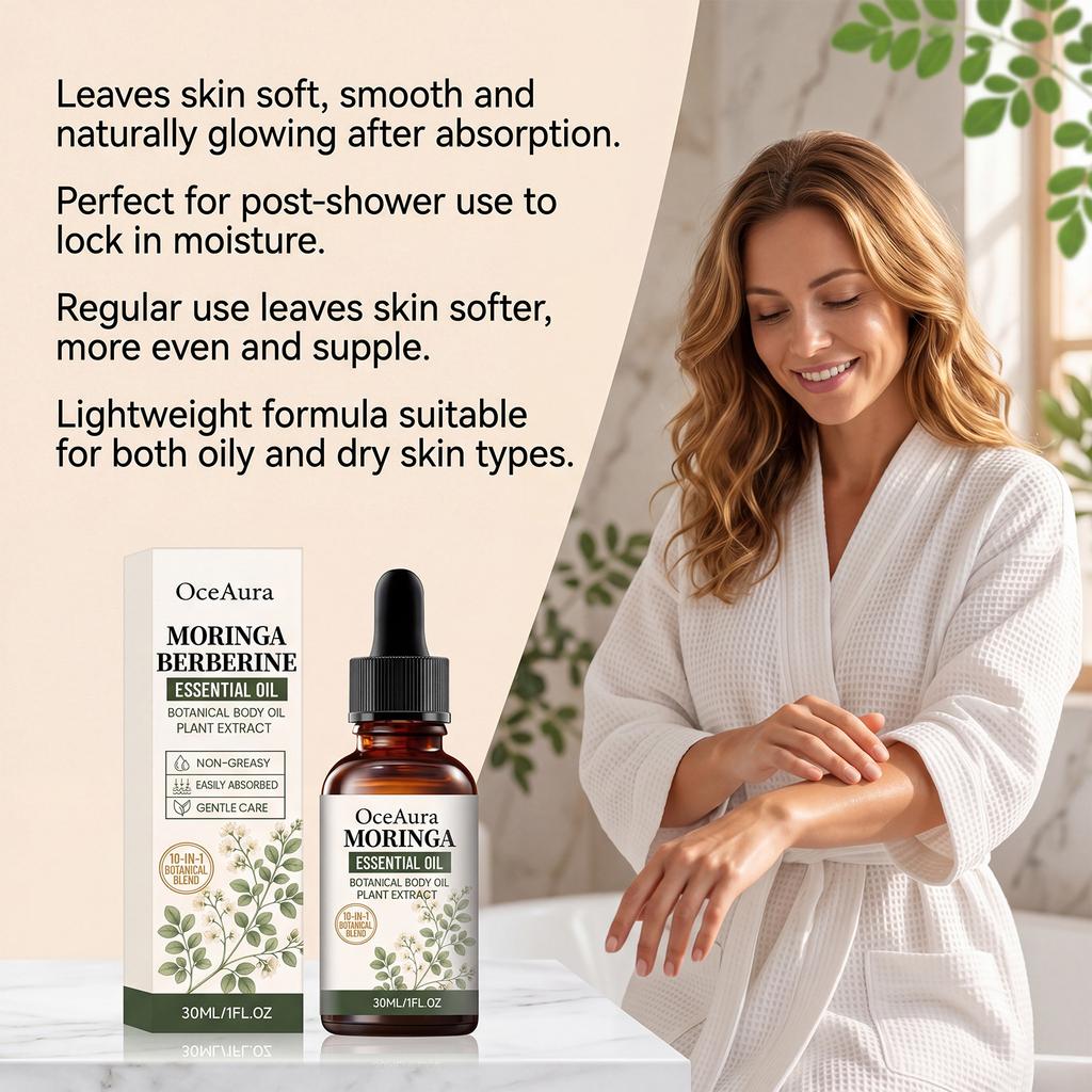 OCEAURA Botanisches Weichmachendes Öl Feuchtigkeitsspendend Sanft Nichtfettend Leichte Textur Tägliche Bequeme Pflege 30ml