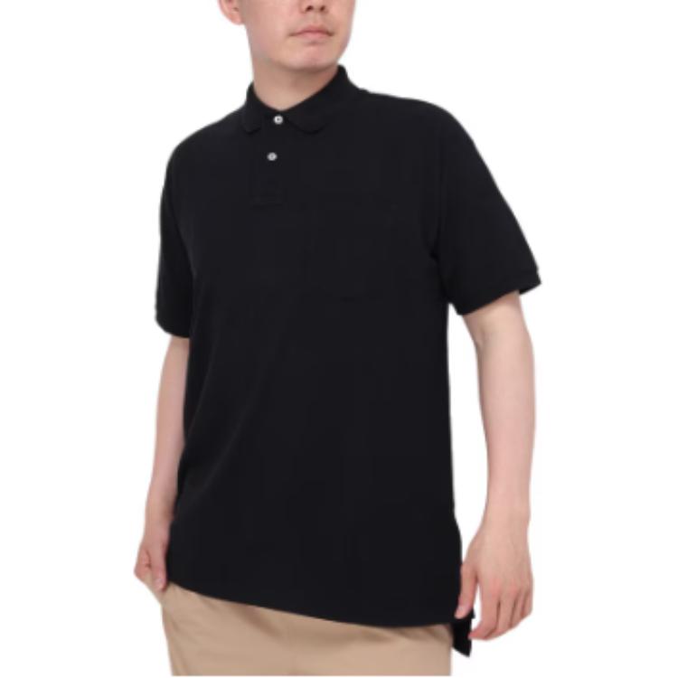Polo Ralph Lauren Polo à Manches Courtes Uni avec Poche pour Homme Noir MNPOKNI1N822399-001