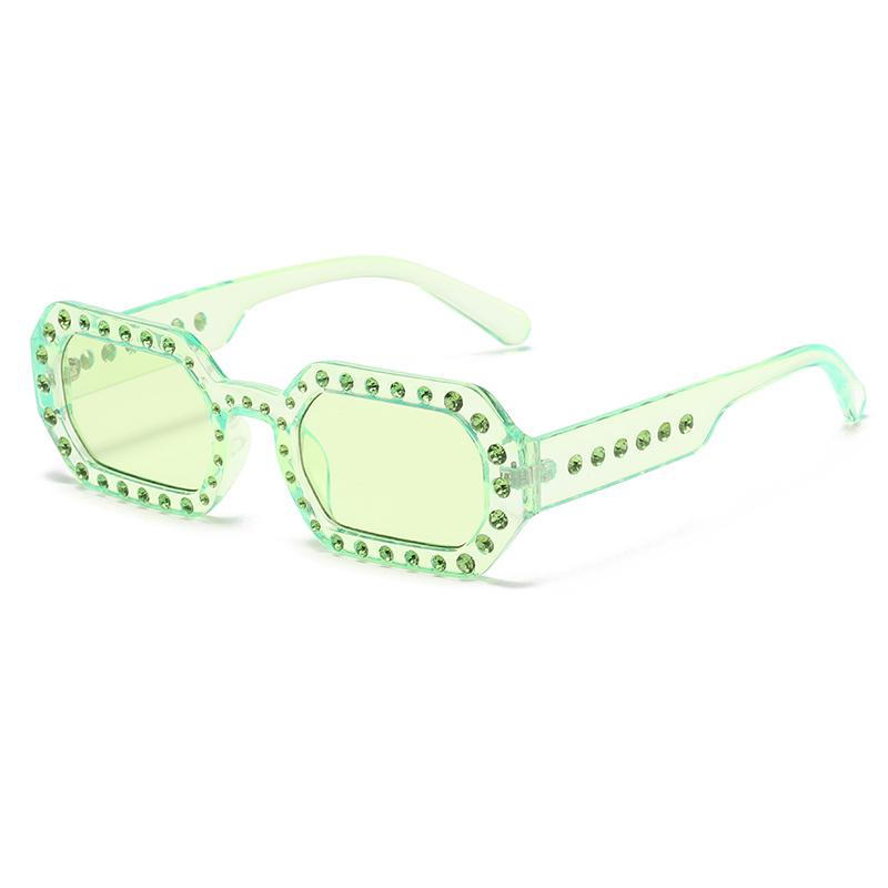 2pcs Fashion Square Sunglasses for Women Men Thick Frame Double Bridges Design Eyewear Female Chic Polygon Sun Glasses UV400