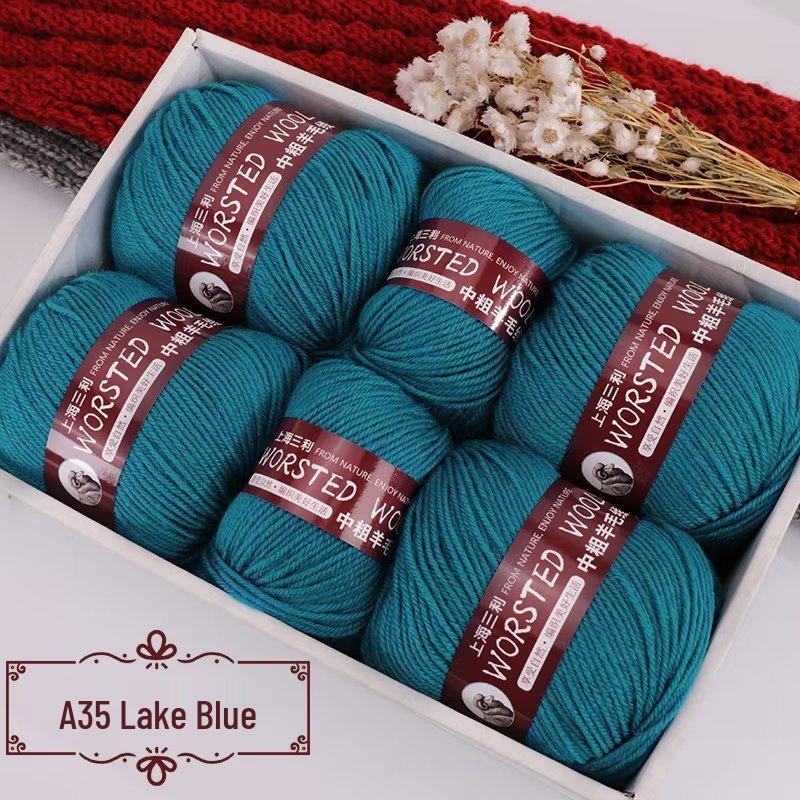 Sanli Wool Yarn 290: Medium Thick Knit Sweater, Scarf, and DIY Seat Cushion