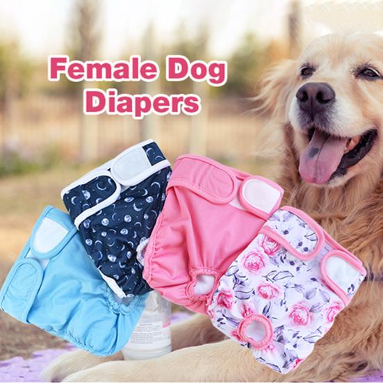 Female Dog Diaper Absorbent Reusable Menstruation Pants Dog Underwear Pet Physiological Pants Pet Supplies