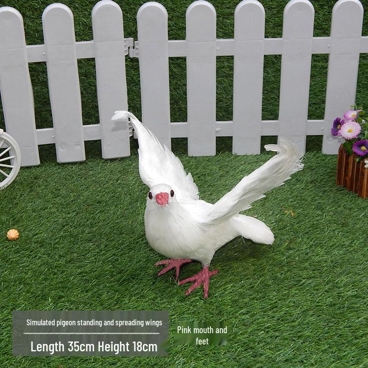 Realistic Pigeon Ornaments: Fake Pigeon Dolls, Wedding Decor, Animal Models, Peace Bird Props