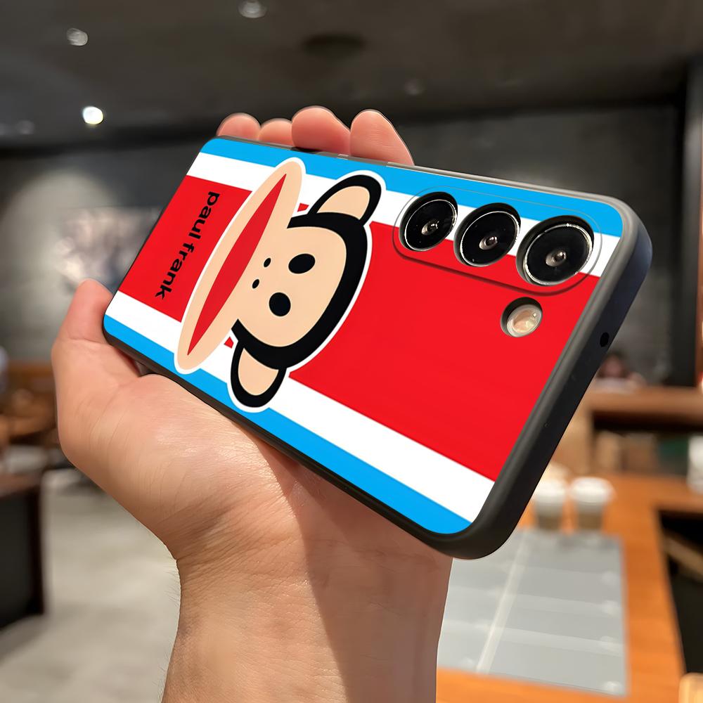 P-Paul F-Frank Phone Case For Samsung A56 A36 A26 A16 A15 A25 A35 A55 A14 A34 A24 A54 Black Soft Shell