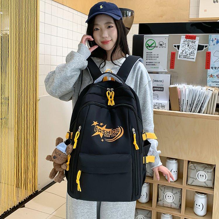Schoolbag New Large Capacity Student School Bag Junior High School High School Student Lightweight Burden Reduction Ridge Protection Commuter