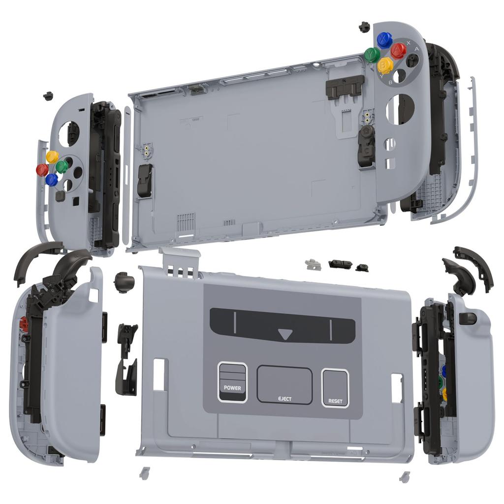EXtremeRate DIY Ersatzschalen-Tasten für Nintendo Switch Benutzerdefiniertes Komplettset für Switch 2 2 mit Rückplatte und Controller-Gehäuse Deluxe Edition