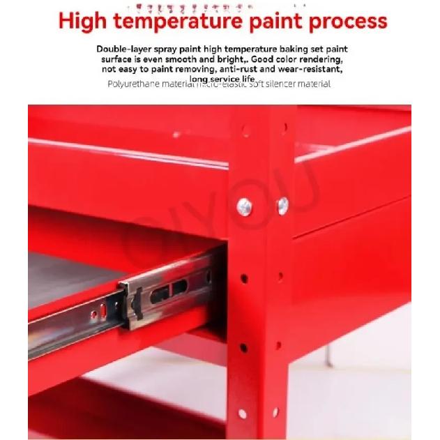 Tool Car Multi-functional Auto Repair Three-layer Tool Cabinet Auto Repair Mobile Shelf Layer Drawer Type Trolley