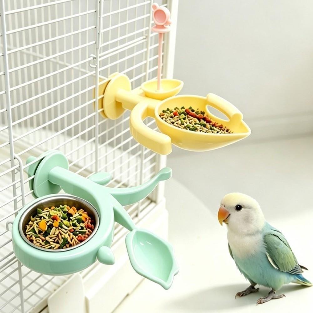 Bite Resistant Parrot Feeding Station Pole Anti-Splash Bird Feeding Dish Bird Feeding