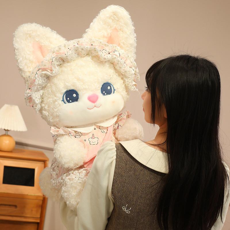 Cartoon Cat Squirrel Rabbit Plush Toy With Pp Cotton Filling For Kids Birthday Gift