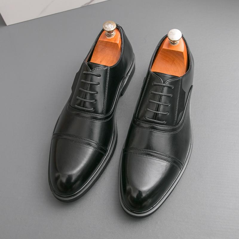 Fashion Trendy British Oxford Men's Wedding Suit Classic Retro Leather Men's Business Formal Shoes Rubber Sole